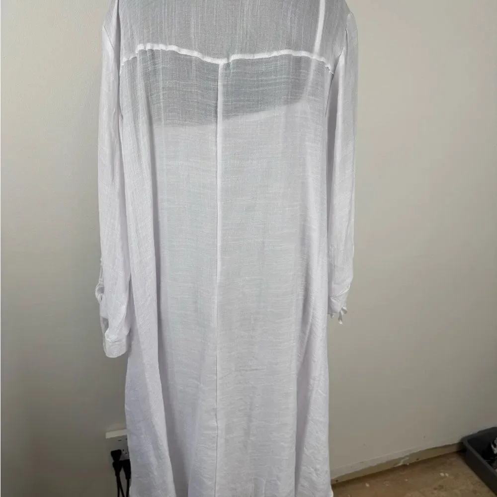 Mlle Gabrielle Light white Textured Fabric dress - Picture 6 of 6